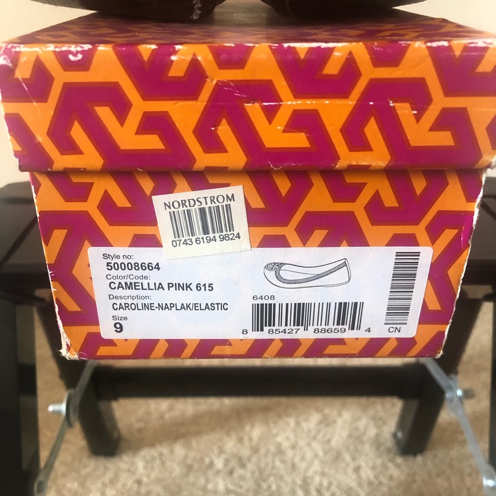 Used Tory Burch Camilla pink flats